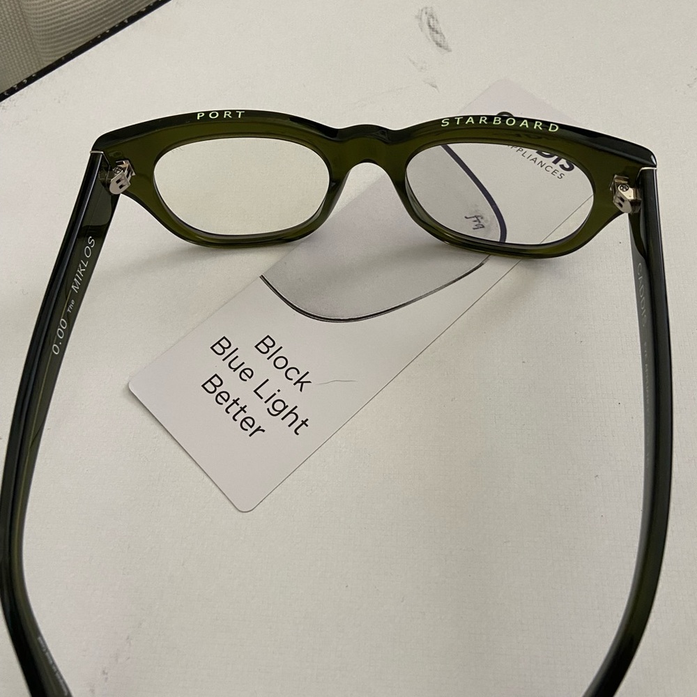 CADDIS Miklos Olive Green Blue Light Blocking Glasses - Picture 11 of 12